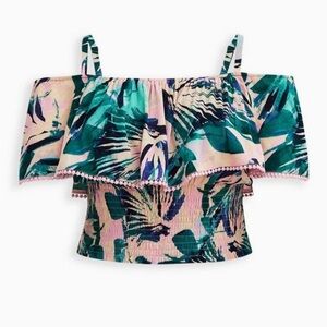 Torrid Tropical Floral Off The Shoulder Top